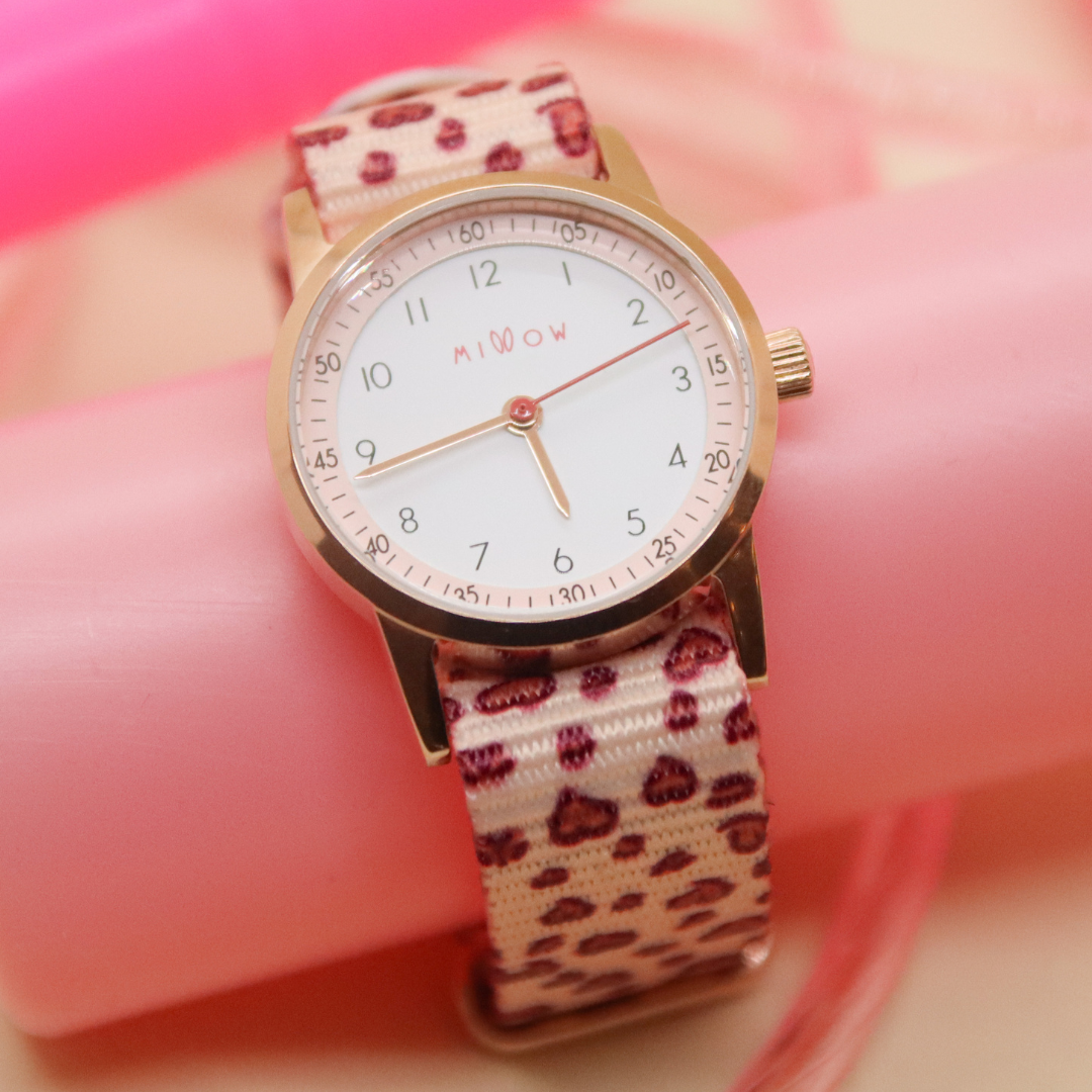 Montre Femme Bracelet Extensible - Analogique Quartz, Motif Léopard/pied-de-poule - Peut Se Porter En Serre-tête - Cadeau